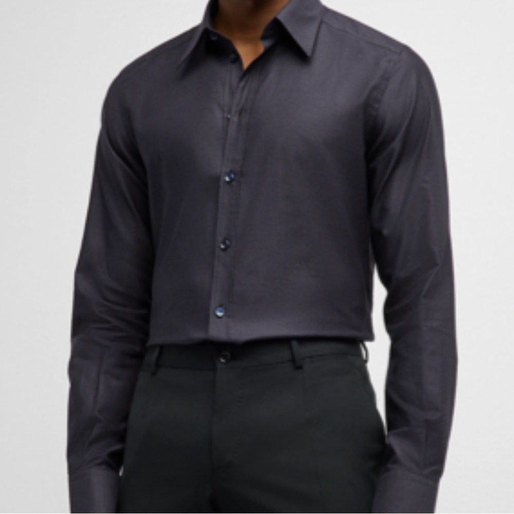 Dolce and Gabbana gray blue dress shirt. Gold label. made in italy